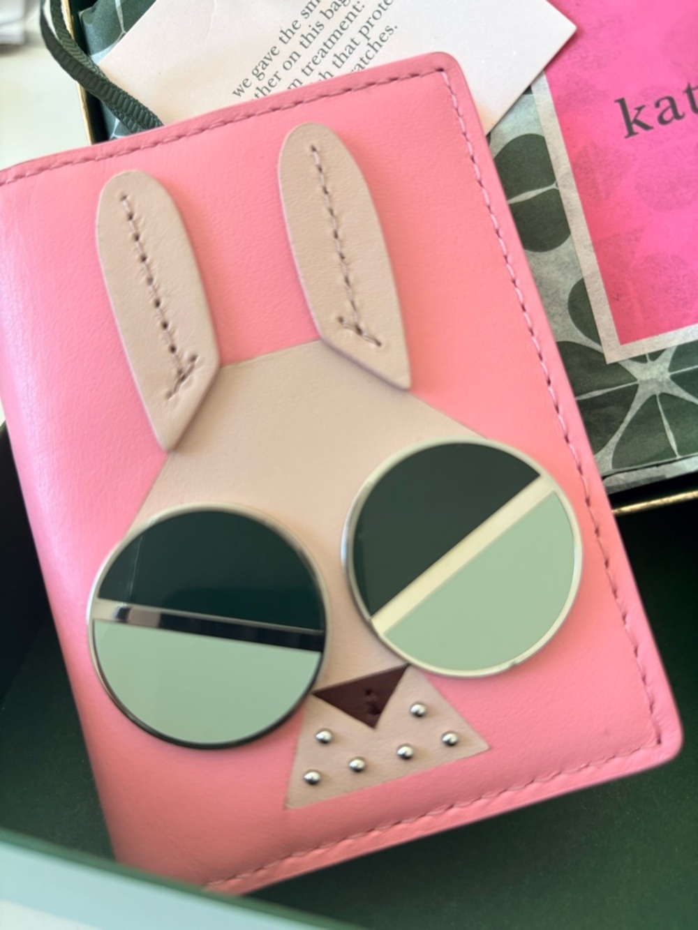Kate Spade New York Spademals Bunny Money Bifold Card Case NWT - Picture 3 of 7